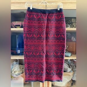 NWT J Crew Lambs Wool blend Fairisle knit sweater skirt small S